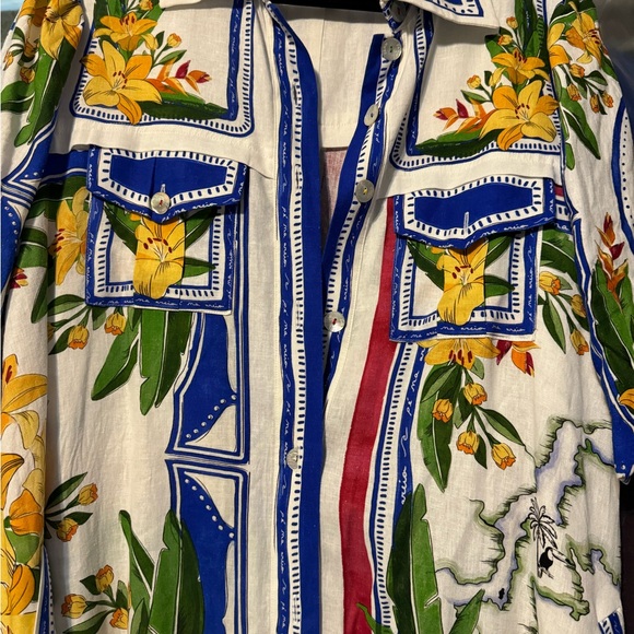 Adorable Farm Rio Tropical Destination Shirt Dress - Picture 5 of 5